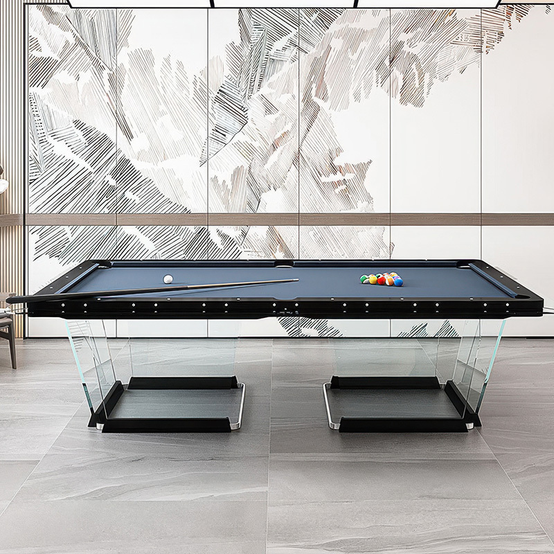 Italian crystal tempered glass billiard table American transparent acrylic fancy nine-ball family standard billiard