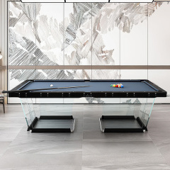 Italian crystal tempered glass billiard table American transparent acrylic fancy nine-ball family standard billiard