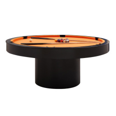 Round billiard table Standard household multi-functional billiard table conference table 2-in-1 high-end solid wood billiard table
