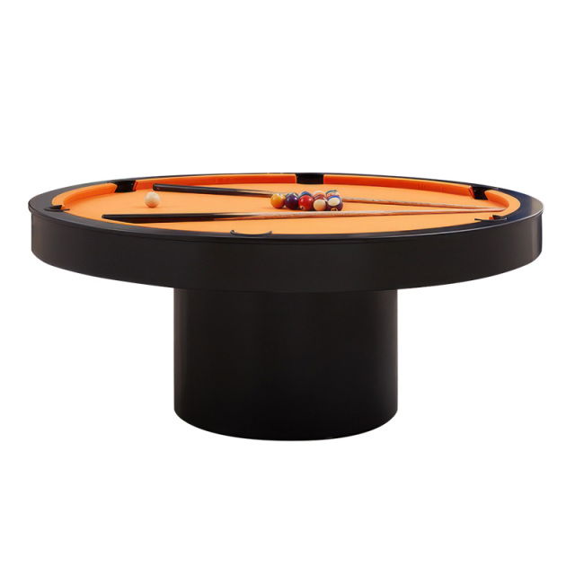 Round billiard table Standard household multi-functional billiard table conference table 2-in-1 high-end solid wood billiard table