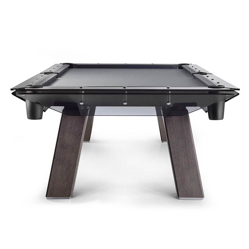 Pool table Standard Chinese black eight tempered glass table adult villa home high-end nine feet solid wood legs