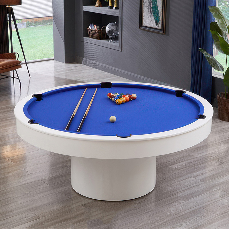 Round billiard table Standard household multi-functional billiard table conference table 2-in-1 high-end solid wood billiard table
