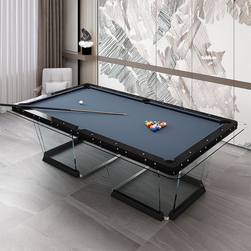 Italian crystal tempered glass billiard table American transparent acrylic fancy nine-ball family standard billiard
