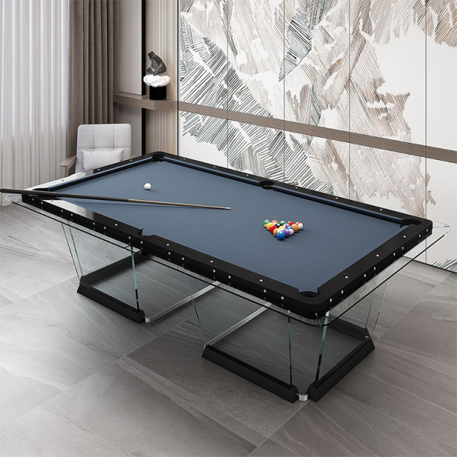 Italian crystal tempered glass billiard table American transparent acrylic fancy nine-ball family standard billiard