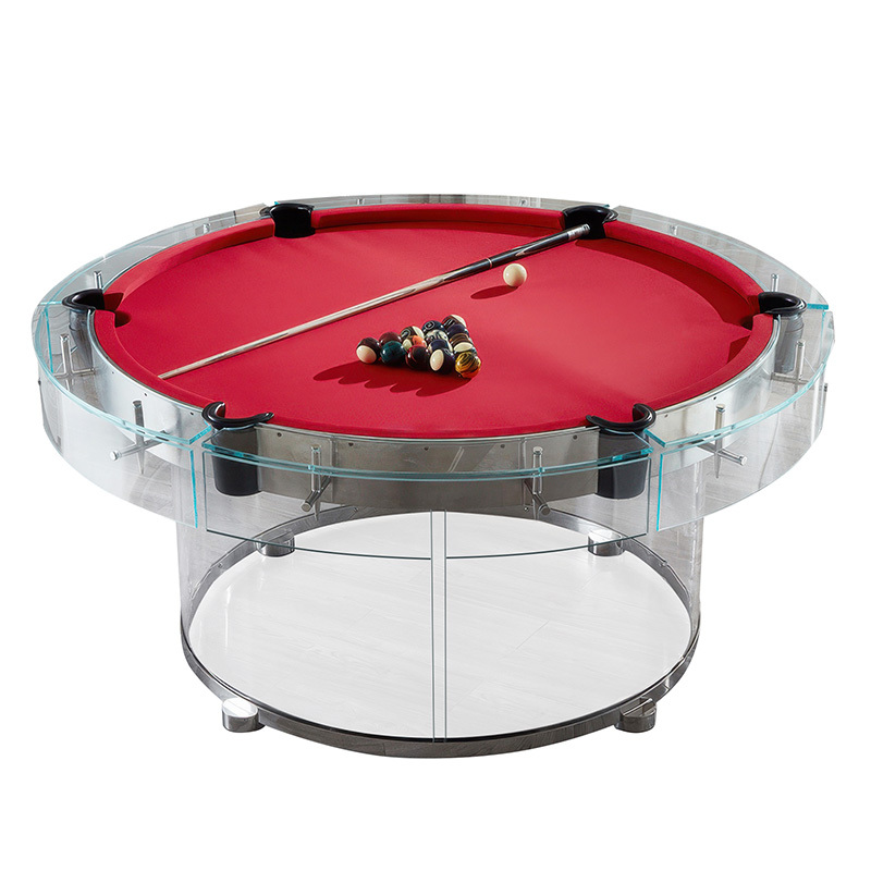 Round billiard table high-end home commercial club leisure entertainment villa billiard table Chinese black eight tempered glass