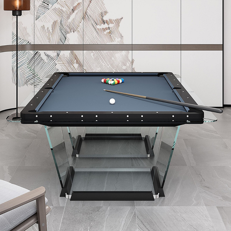 Italian crystal tempered glass billiard table American transparent acrylic fancy nine-ball family standard billiard