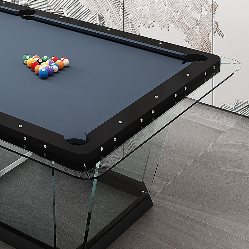 Italian crystal tempered glass billiard table American transparent acrylic fancy nine-ball family standard billiard