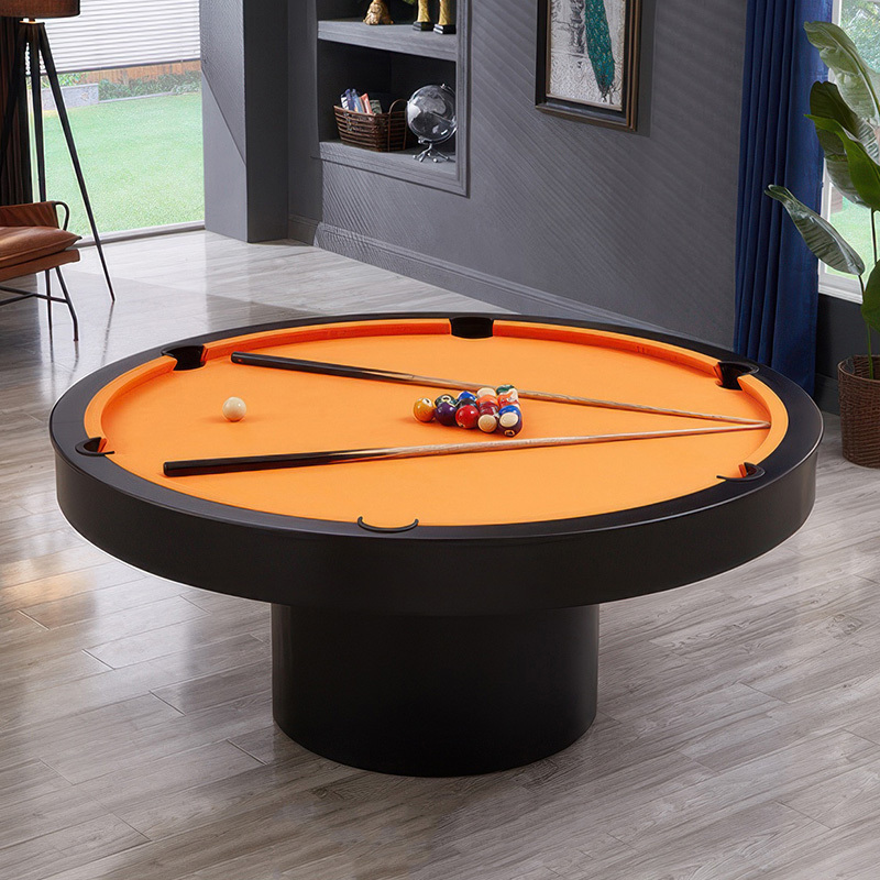 Round billiard table Standard household multi-functional billiard table conference table 2-in-1 high-end solid wood billiard table