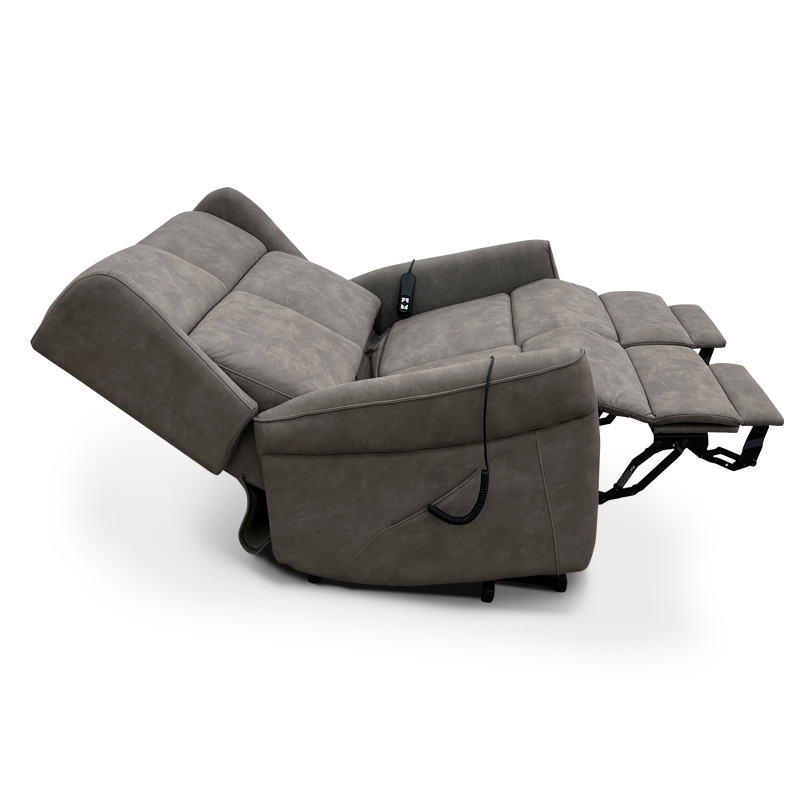 Full fabric comfortable double electric assistance station sofa for the elderly, Two-seater design； Special assistance station chair for the elderly home small multi-functional remote control sofa recliner