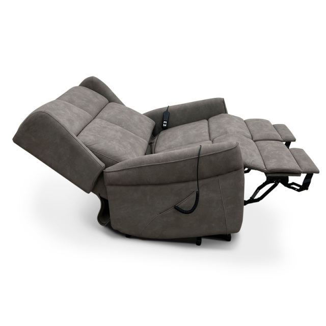 Full fabric comfortable double electric assistance station sofa for the elderly, Two-seater design； Special assistance station chair for the elderly home small multi-functional remote control sofa recliner