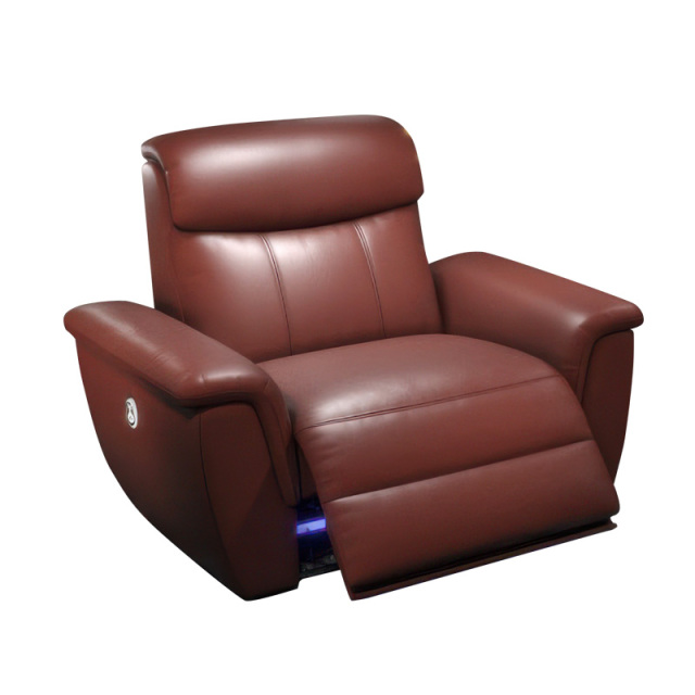 Contact surface cowhide Single seat video room private cinema sofa luxury, all-electric stretching function