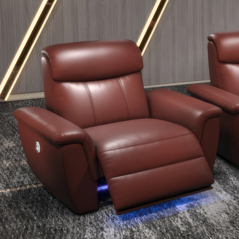 Contact surface cowhide Single seat video room private cinema sofa luxury, all-electric stretching function