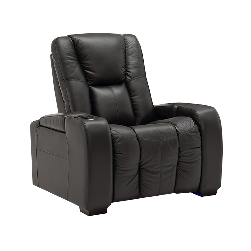 Contact surface cowhide Single seat video room private cinema sofa luxury, all-electric stretching function，design of refrigeration system