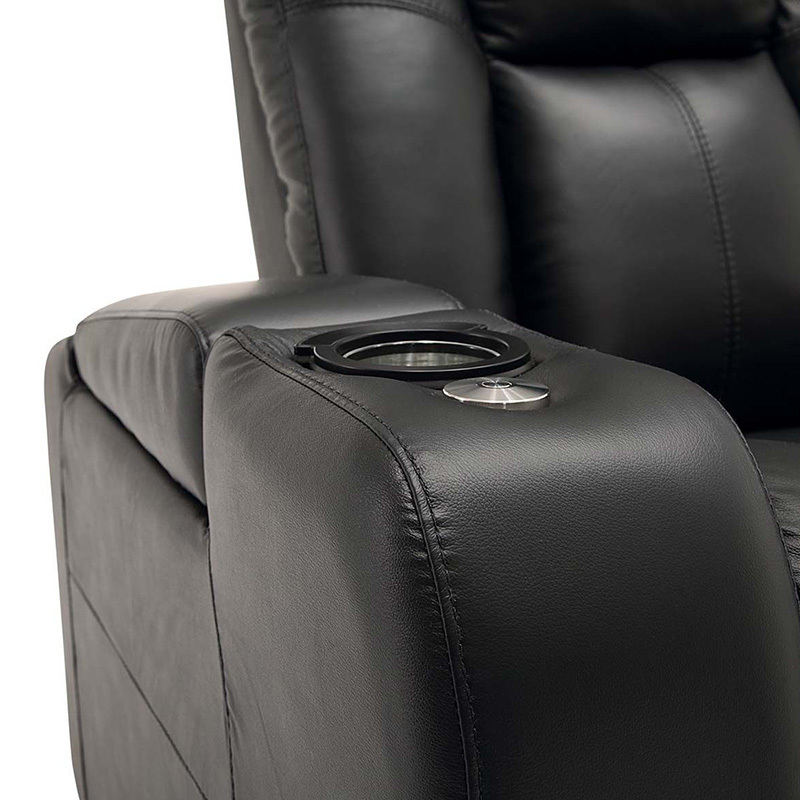 Contact surface cowhide Single seat video room private cinema sofa luxury, all-electric stretching function，design of refrigeration system