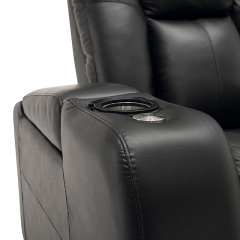Contact surface cowhide Single seat video room private cinema sofa luxury, all-electric stretching function，design of refrigeration system