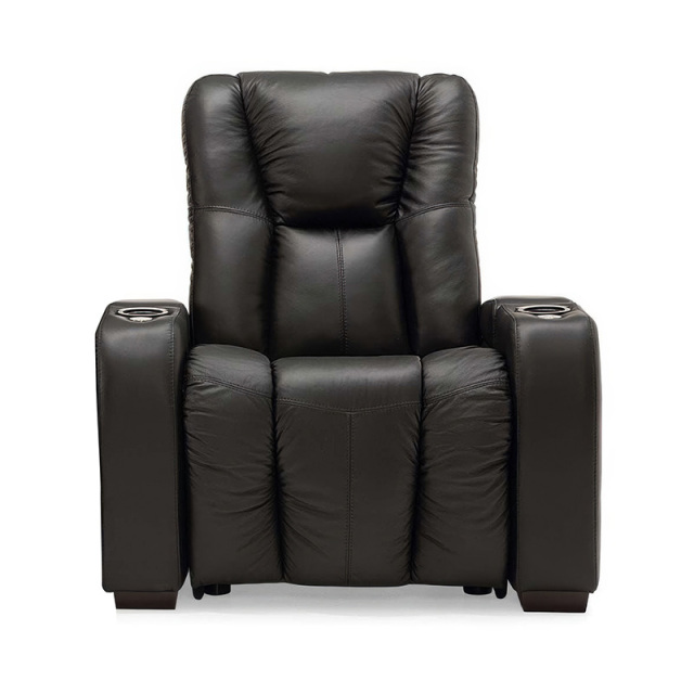Contact surface cowhide Single seat video room private cinema sofa luxury, all-electric stretching function，design of refrigeration system