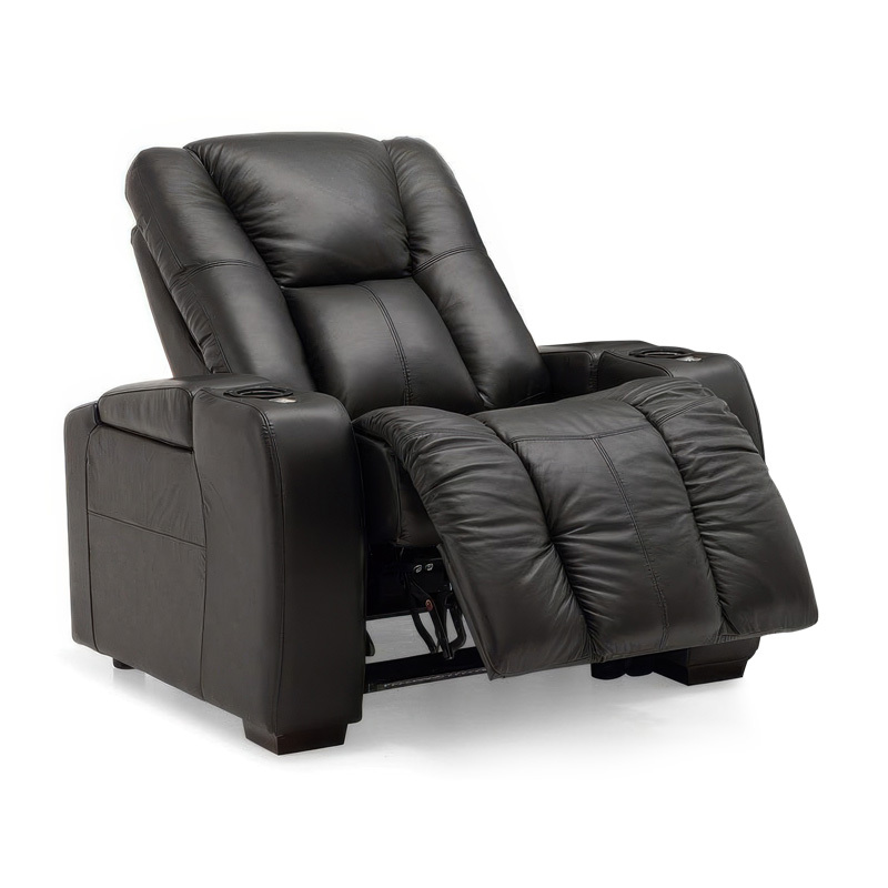Contact surface cowhide Single seat video room private cinema sofa luxury, all-electric stretching function，design of refrigeration system