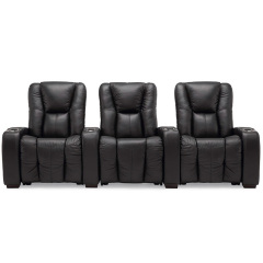 Contact surface cowhide  two-seat console video room private cinema sofa luxury, all-electric stretching function，design of refrigeration system