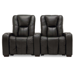 Contact surface cowhide  two-seat console video room private cinema sofa luxury, all-electric stretching function，design of refrigeration system