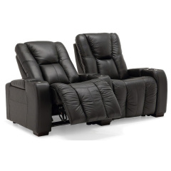 Contact surface cowhide  two-seat console video room private cinema sofa luxury, all-electric stretching function，design of refrigeration system