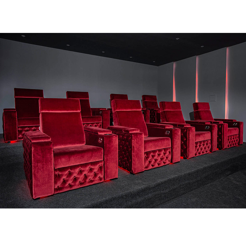 New technology cloth Single seat video room private cinema sofa luxury, all-electric stretching function