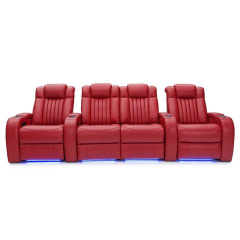 Four-seat and 2 middle console video room private cinema sofa luxury, all-electric stretching function