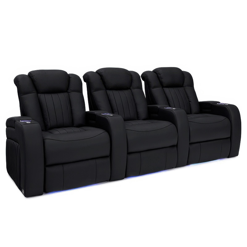 Three-seat and 2 middle console video room private cinema sofa luxury, all-electric stretching function