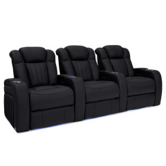 Three-seat and 2 middle console video room private cinema sofa luxury, all-electric stretching function