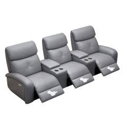 Three-seat and 2 middle console video room private cinema sofa luxury, all-electric stretching function