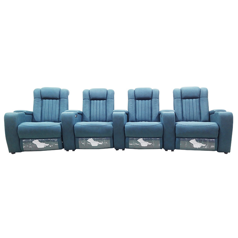 Four-seat and 3 middle console video room private cinema sofa luxury, all-electric stretching function