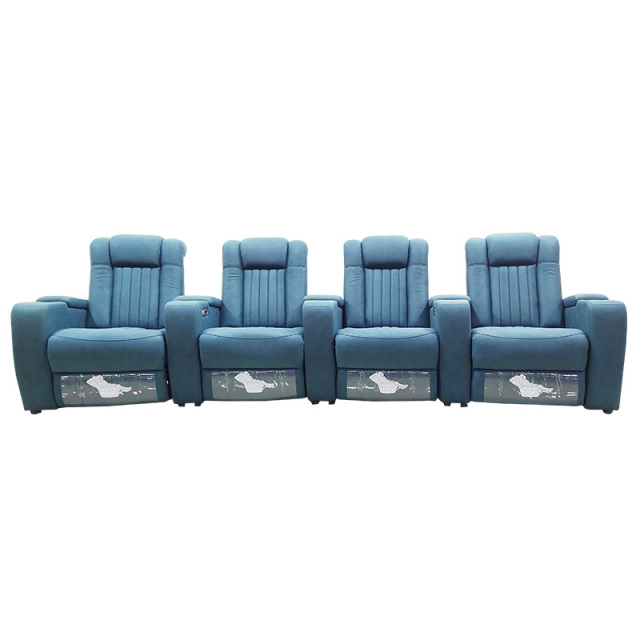 Four-seat and 3 middle console video room private cinema sofa luxury, all-electric stretching function