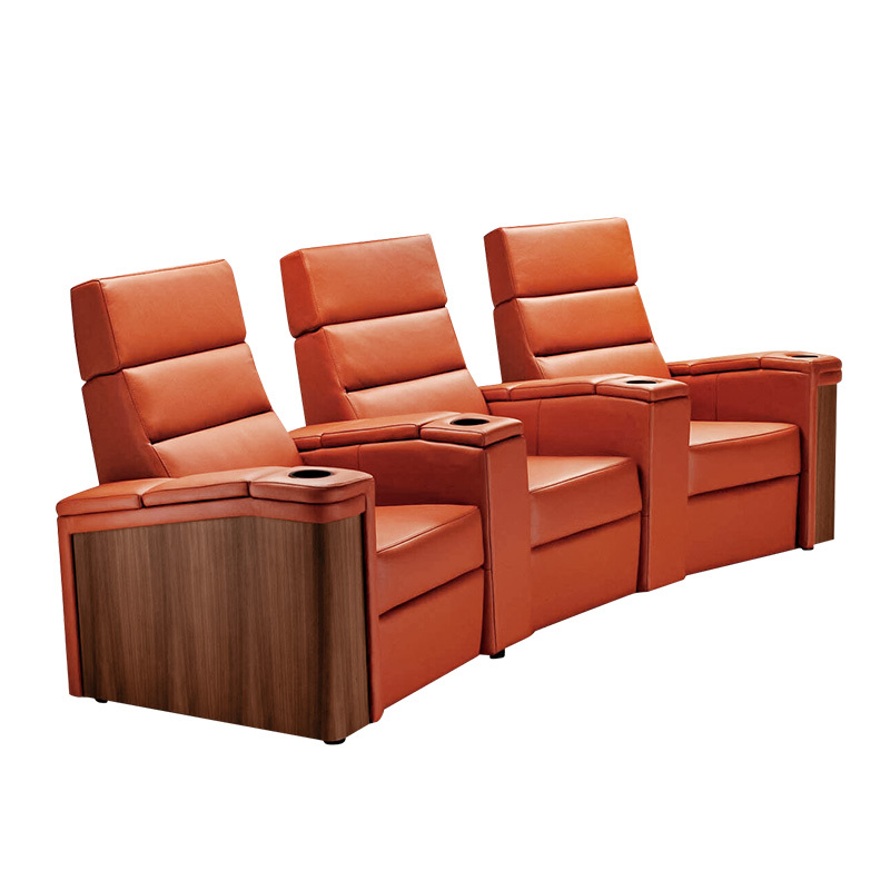Three-seat and middle video room private cinema sofa luxury, all-electric stretching function