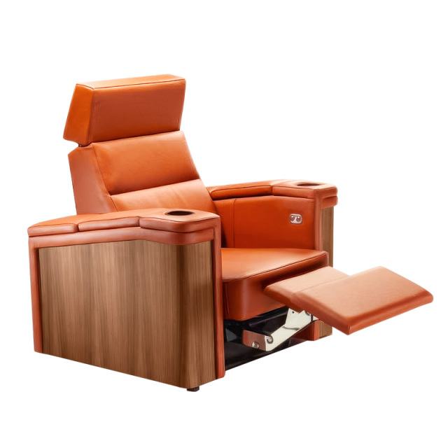 Single seat video room private cinema sofa luxury, all-electric stretching function