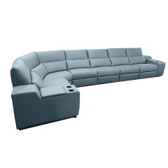 Five-seat and corner seat and 2 middle console video room private cinema sofa luxury, all-electric stretching function