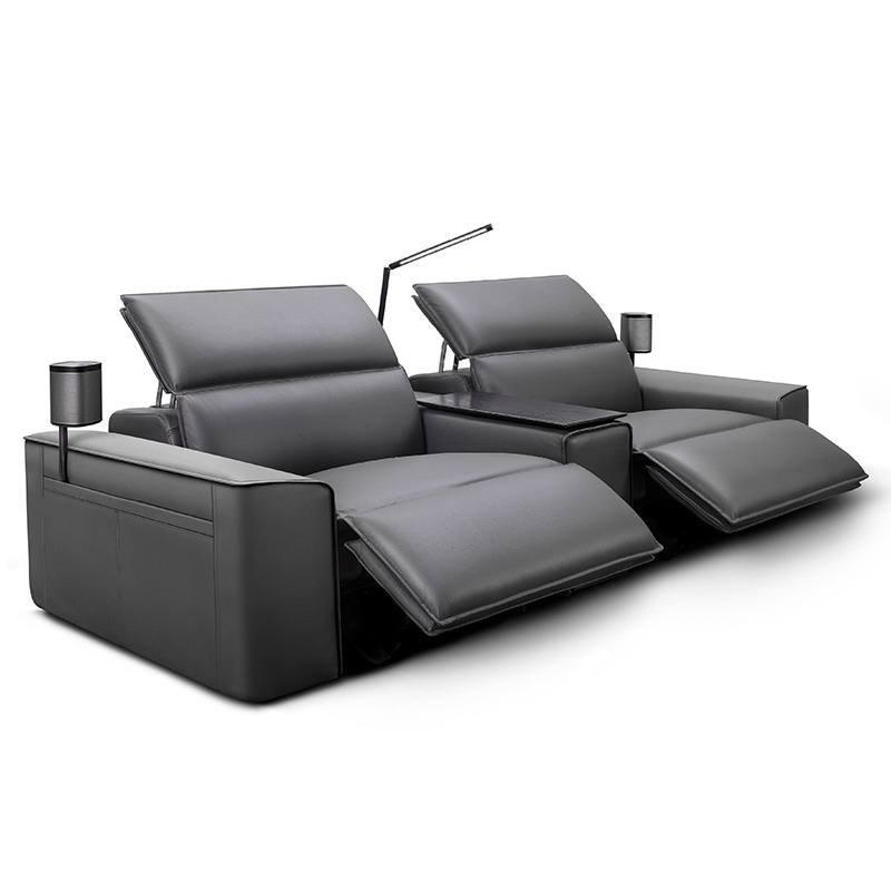 Two-seat and middle console video room private cinema sofa luxury, all-electric stretching function