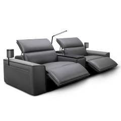 Two-seat and middle console video room private cinema sofa luxury, all-electric stretching function
