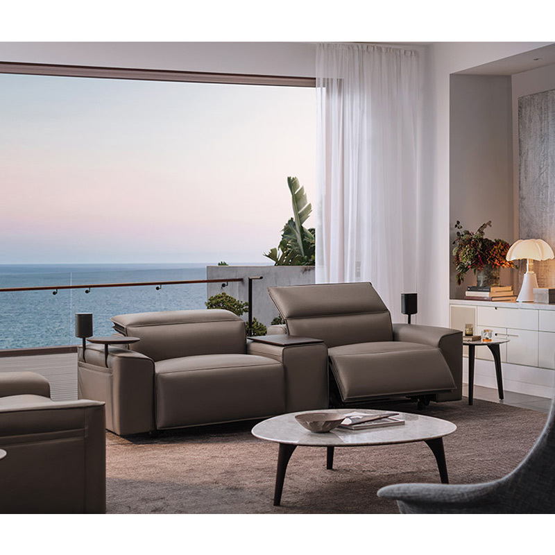 Two-seat and middle console video room private cinema sofa luxury, all-electric stretching function