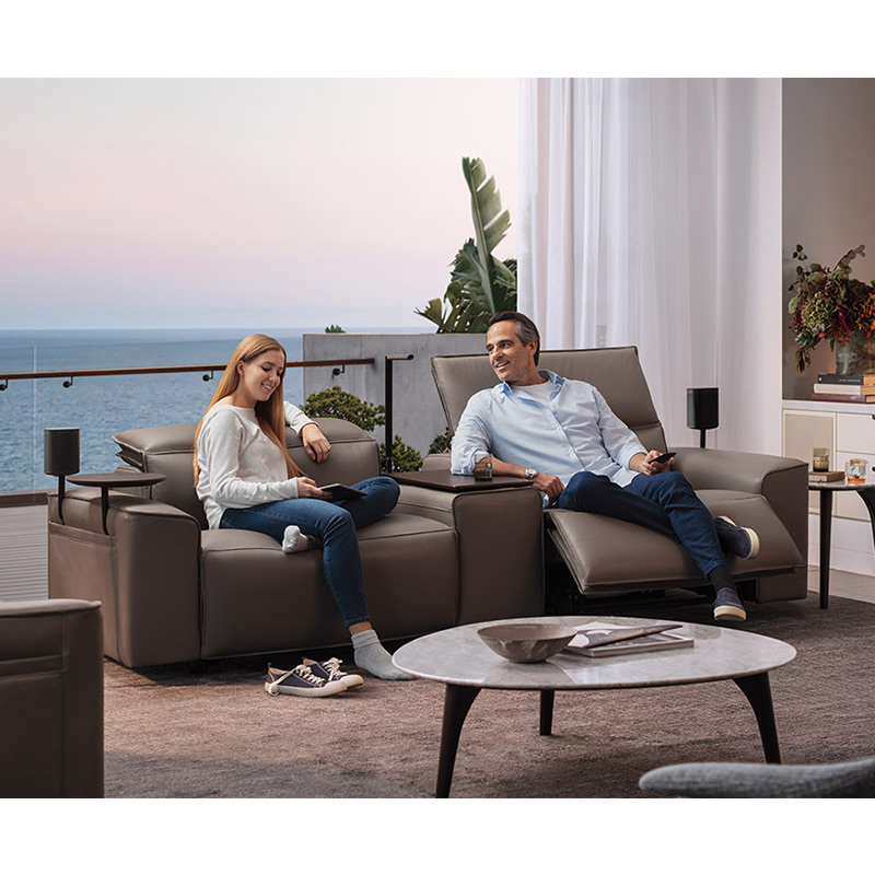 Two-seat and middle console video room private cinema sofa luxury, all-electric stretching function