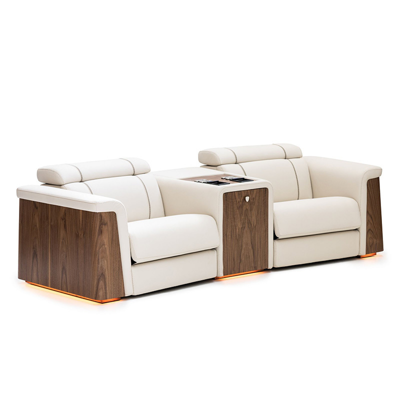 Two-seat and middle console video room private cinema sofa luxury, all-electric stretching function