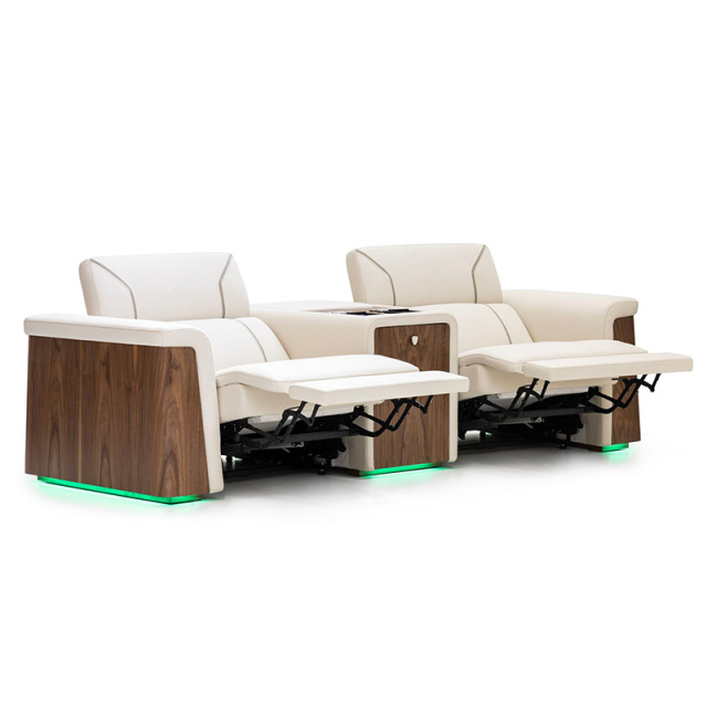 Two-seat and middle console video room private cinema sofa luxury, all-electric stretching function