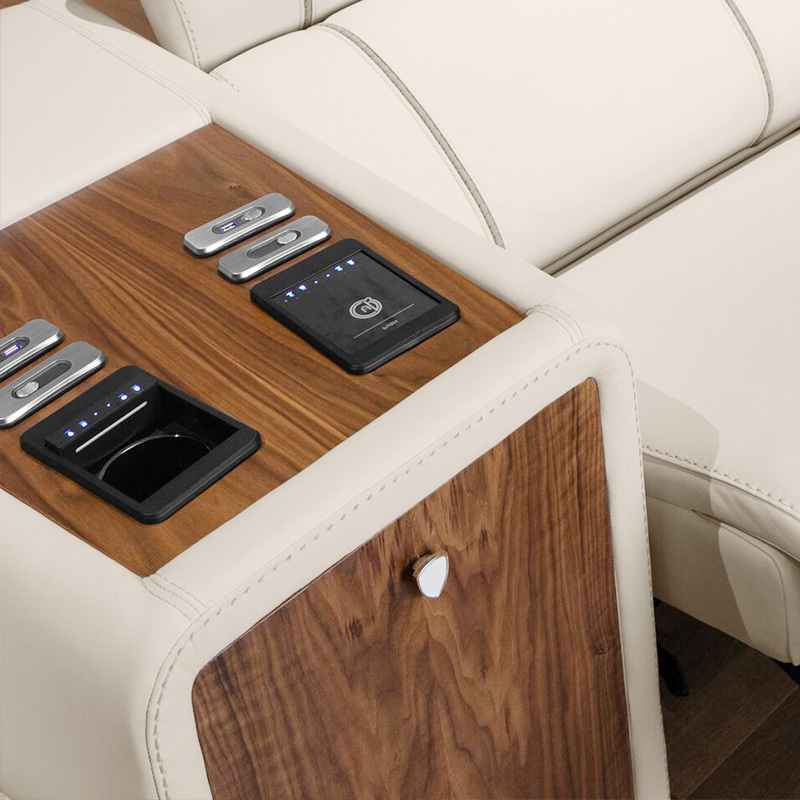 Two-seat and middle console video room private cinema sofa luxury, all-electric stretching function