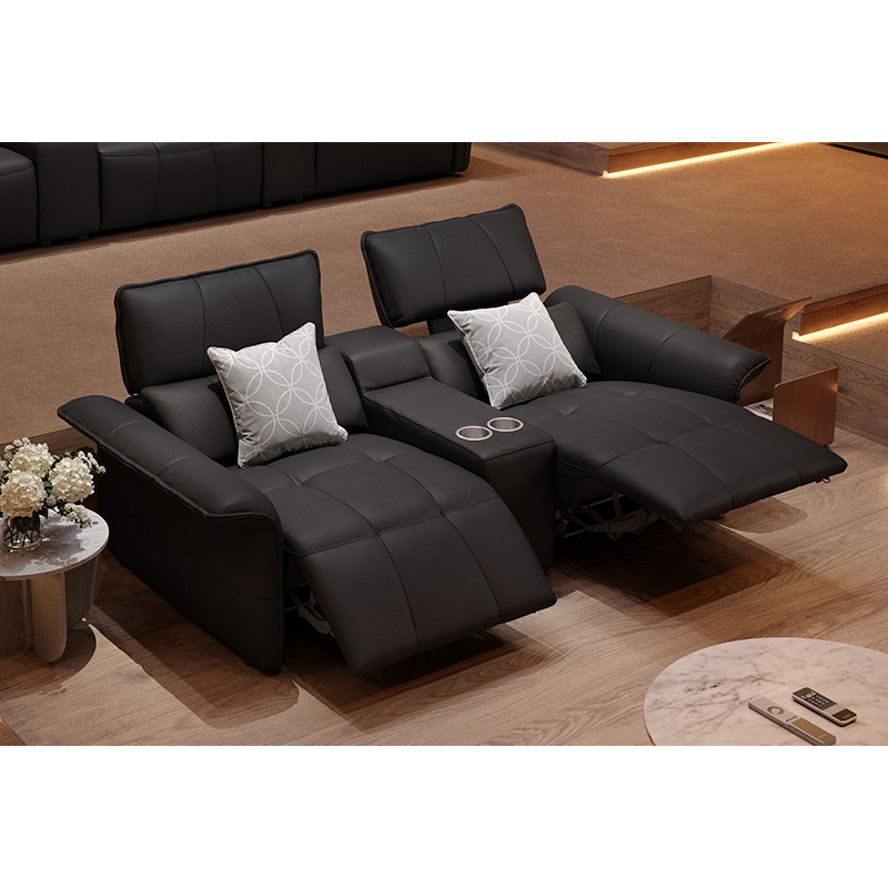 Two-seat and middle console video room private cinema sofa luxury, all-electric stretching function