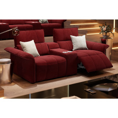 Two-seat and middle console video room private cinema sofa luxury, all-electric stretching function