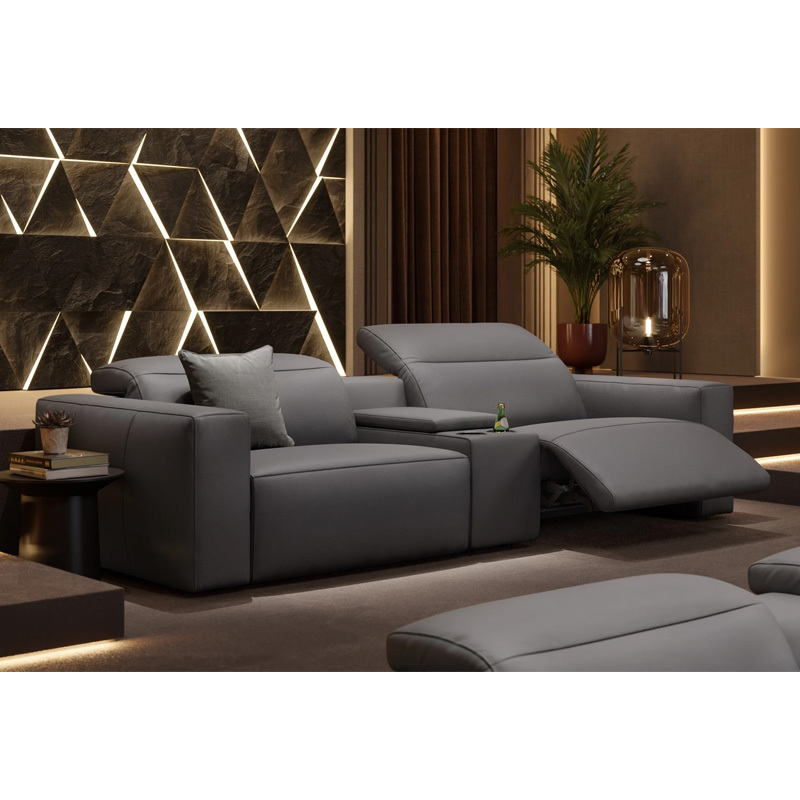 Two-seat and middle console video room private cinema sofa luxury, all-electric stretching function
