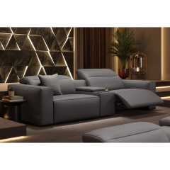 Two-seat and middle console video room private cinema sofa luxury, all-electric stretching function