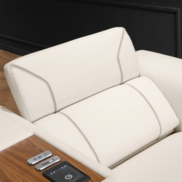 Two-seat and middle console video room private cinema sofa luxury, all-electric stretching function