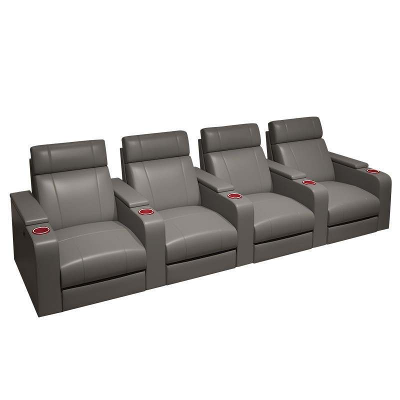 Four-seat and 3 middle console video room private cinema sofa luxury, all-electric stretching function