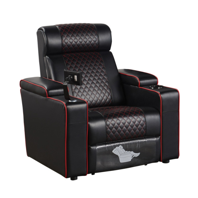 Single seat video room private cinema sofa luxury, all-electric stretching function