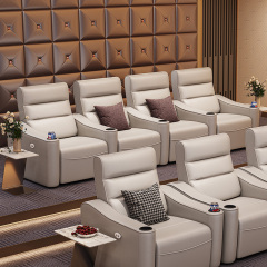 Four-seat and 3 middle console video room private cinema sofa luxury, all-electric stretching function