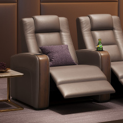 Four-seat and 3 middle console video room private cinema sofa luxury, all-electric stretching function
